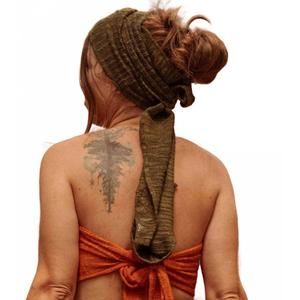 NEW GARDENBELLE beachy recycled cotton bohemian mesh hair wrap or bandeau top in